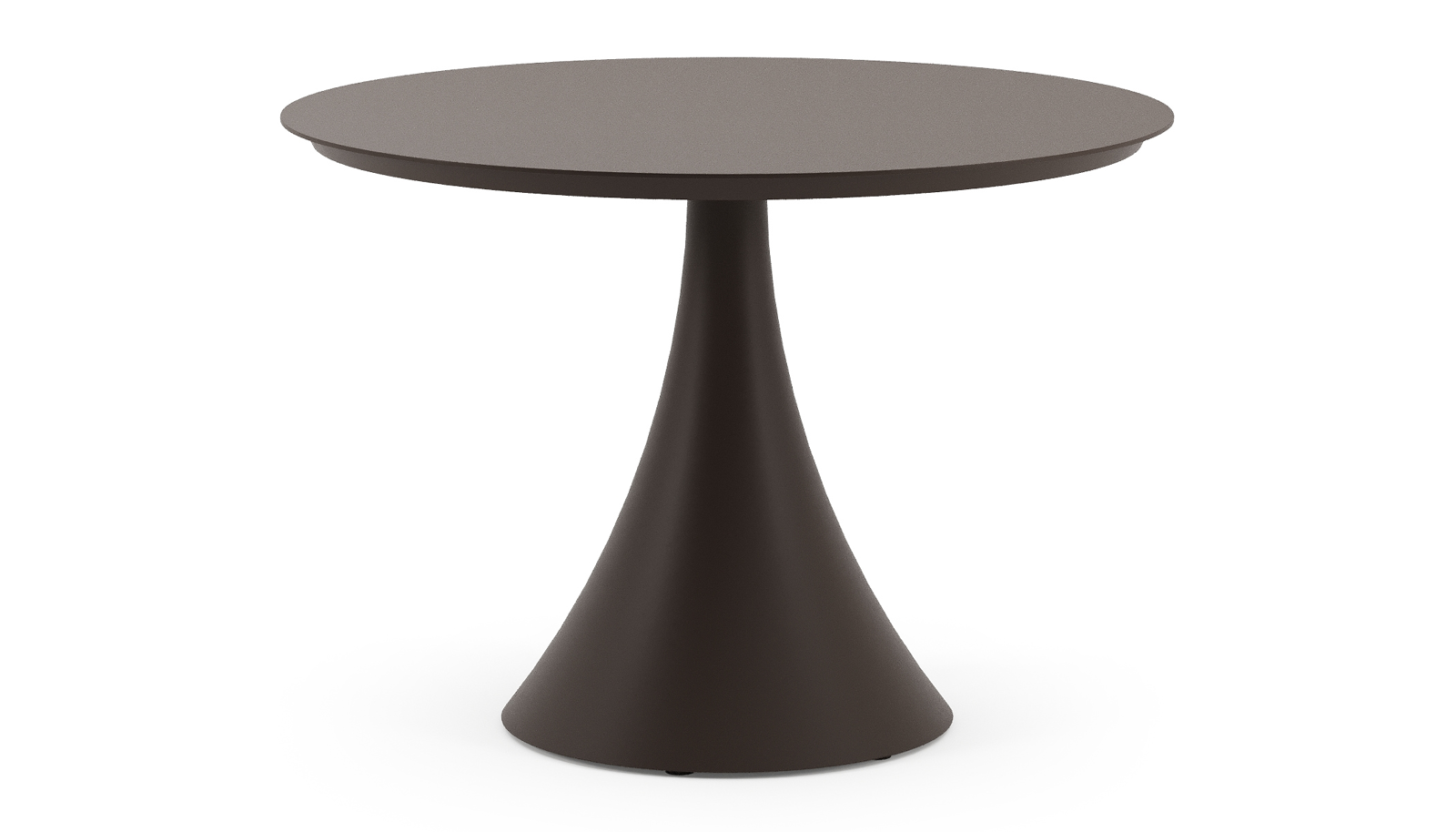 Tuintafel Rond 110 Fano tuintafel rond in donkerbruin aluminium - Dia. 110 x H 75 cm ...