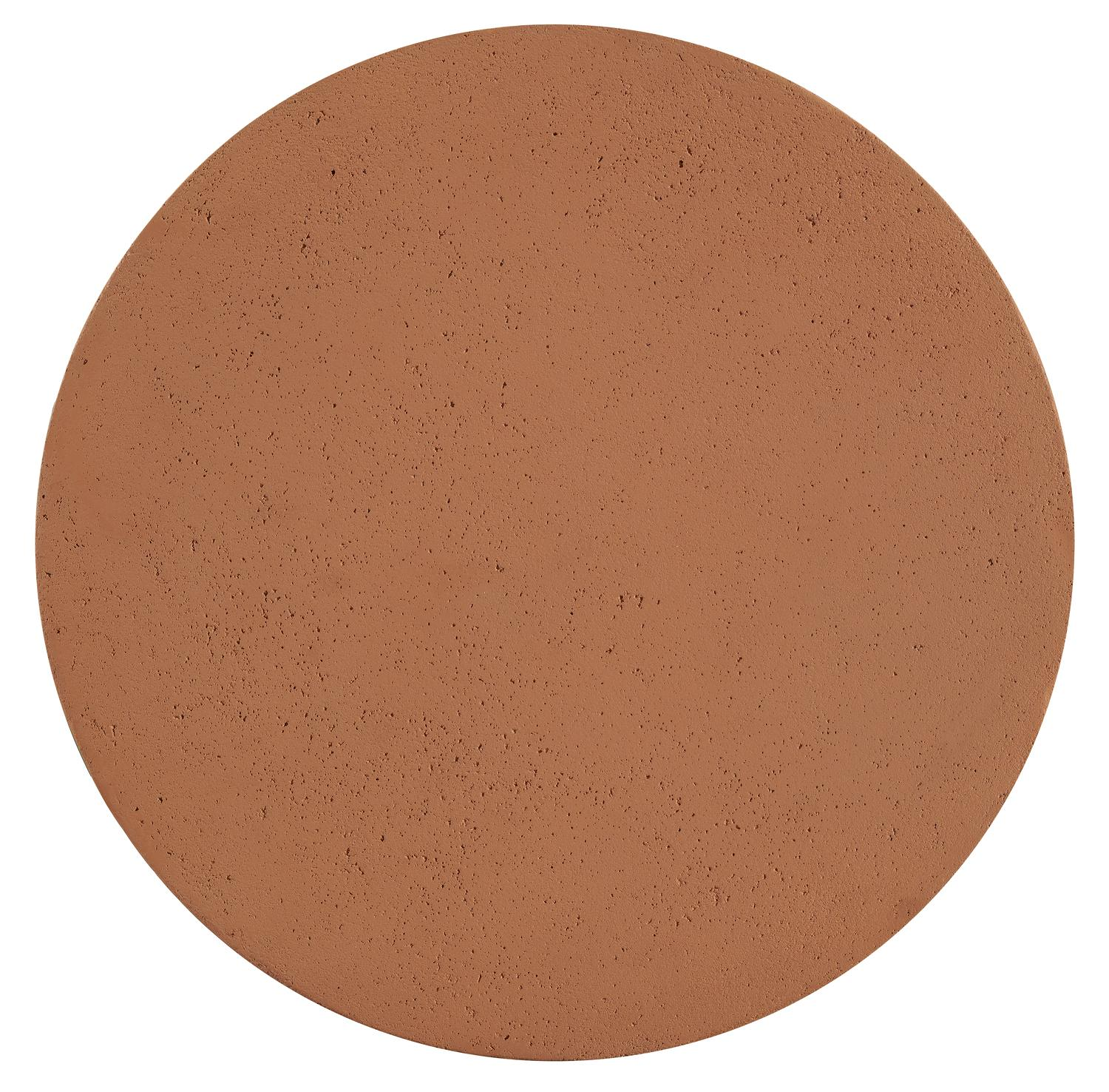 Table d'appoint Lomo en béton brun rouille brun rouille - Diam. 50 x Haut. 54 cm