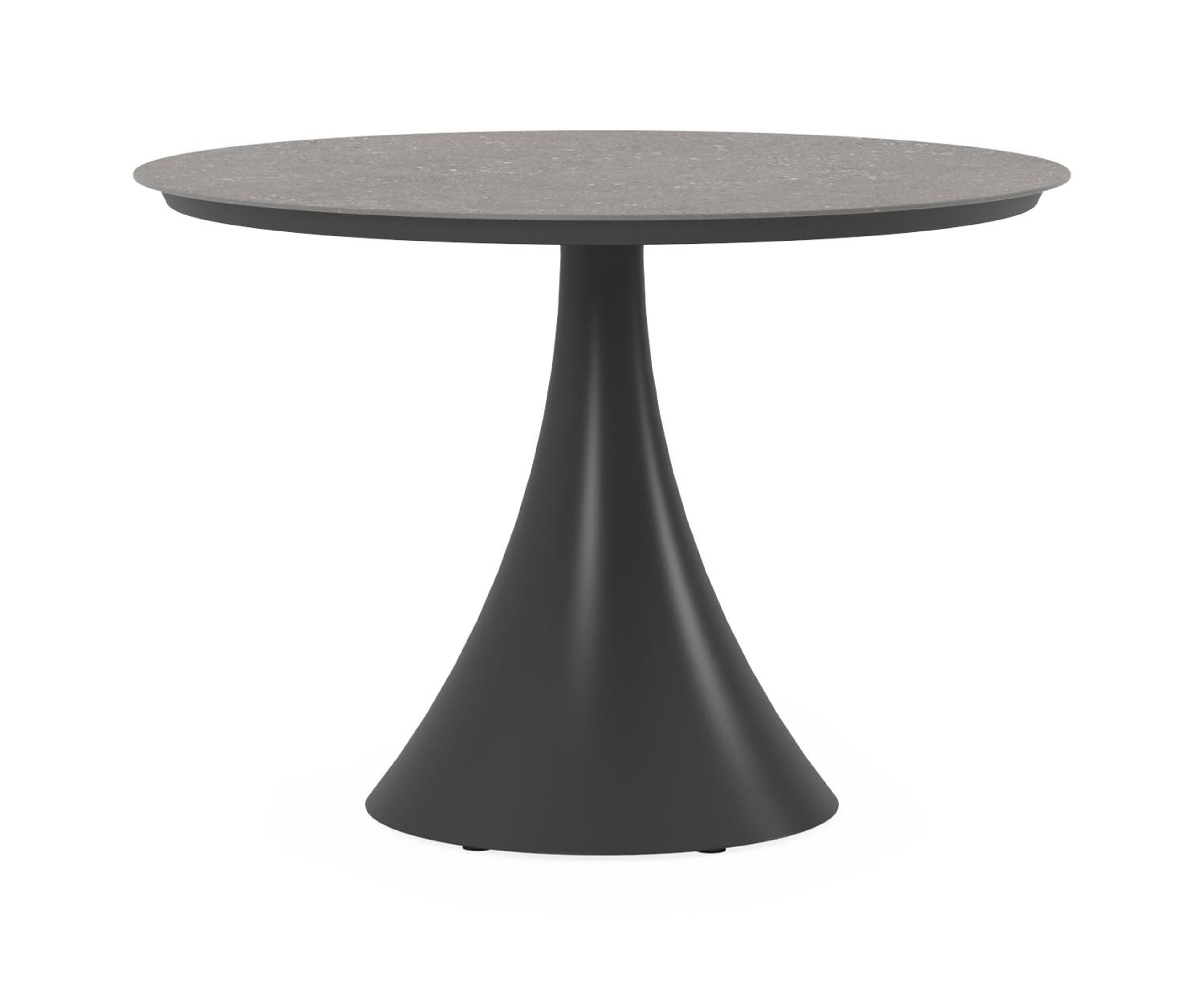 Fano tuintafel rond in zwart aluminium en volkeramiek wulong - Dia. 110 x H 75 cm