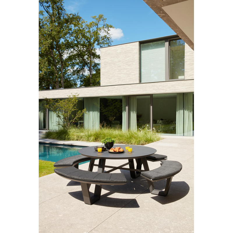 Set van 4 Rondino zitkussens in all weather sunbrella® luxe chartres sooty