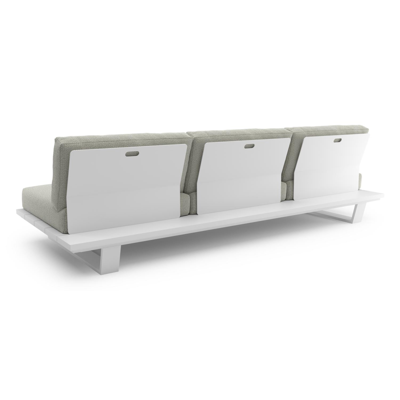 Pagino loungeset in wit aluminium met lopi bud all weather sunbrella® luxe kussen