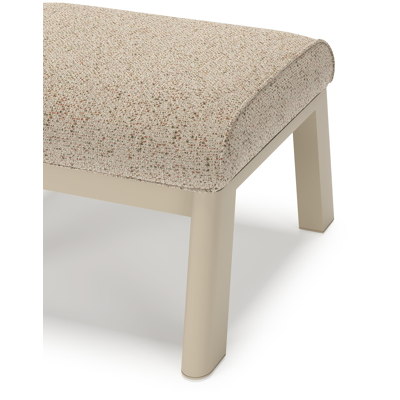 Pouf Cirello en aluminium beige et coussins en all weather cosytica bora jungle