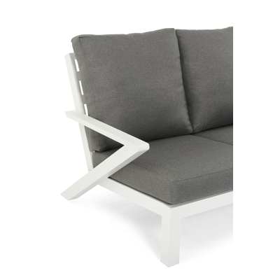 Cella loungeset in wit aluminium met grijs weather+ softtouch kussens
