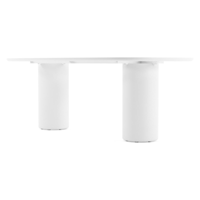 Amico tuintafel bombo in wit aluminium en volkeramiek Black Obsession - L 210 x B 110 x H 73.5 cm