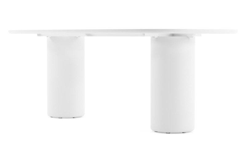 Amico tuintafel bombo in wit aluminium en volkeramiek Black Obsession - L 210 x B 110 x H 73.5 cm