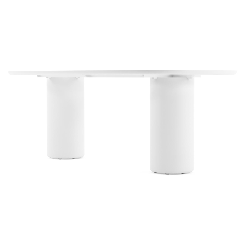 Amico tuintafel bombo in wit aluminium en volkeramiek Rapolano - L 210 x B 110 x H 73.5 cm