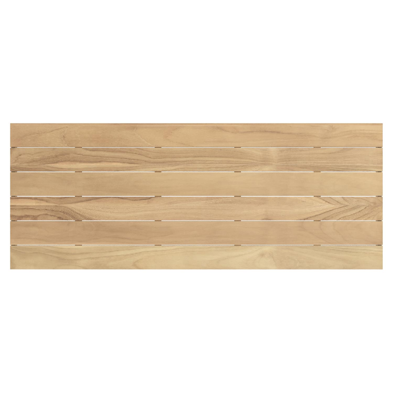 Como tuintafel rechthoekig in beige aluminium en teak - L 280 x B 110 x H 73 cm