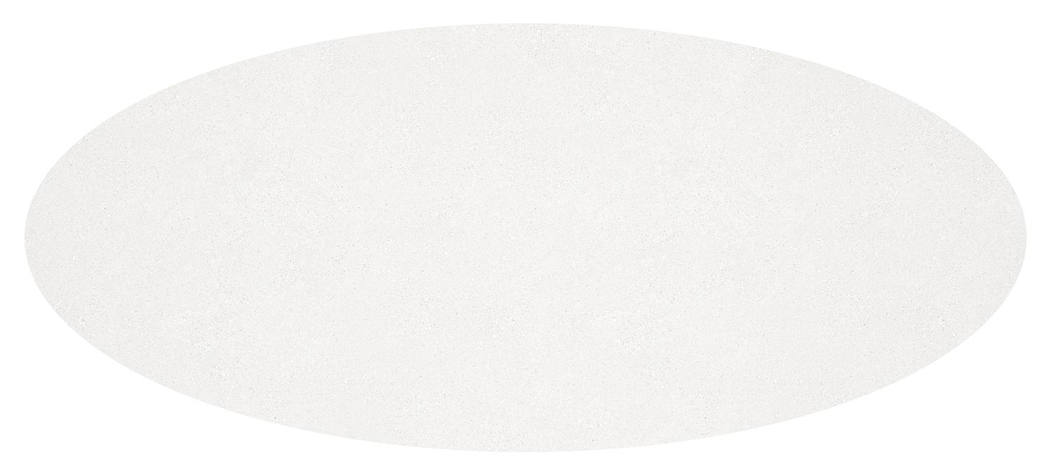 Pamplona ovale tuinset in wit aluminium en sintered stone topo minerale met 10 Amalfi tuinstoelen