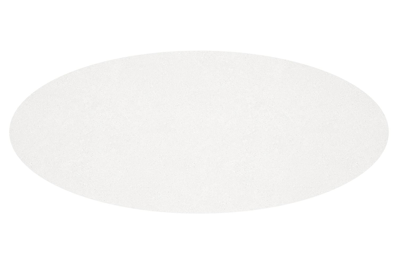 Pamplona ovale tuinset in wit aluminium en sintered stone topo minerale met 10 Amalfi tuinstoelen