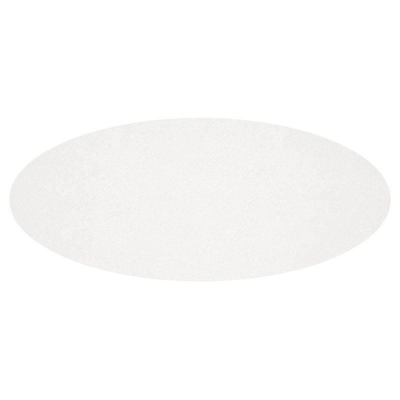 Pamplona ovale tuinset in wit aluminium en sintered stone topo minerale met 10 Amalfi tuinstoelen