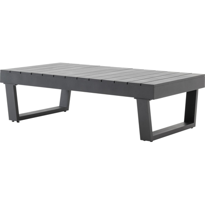 Table basse Modica en aluminium noir - Lg 130 x larg. 72 x H 38 cm