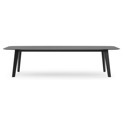 Table de jardin Lacrima en aluminium noir et céramique pleine basalt black - Lg 315 x Larg. 115 x H 74 cm