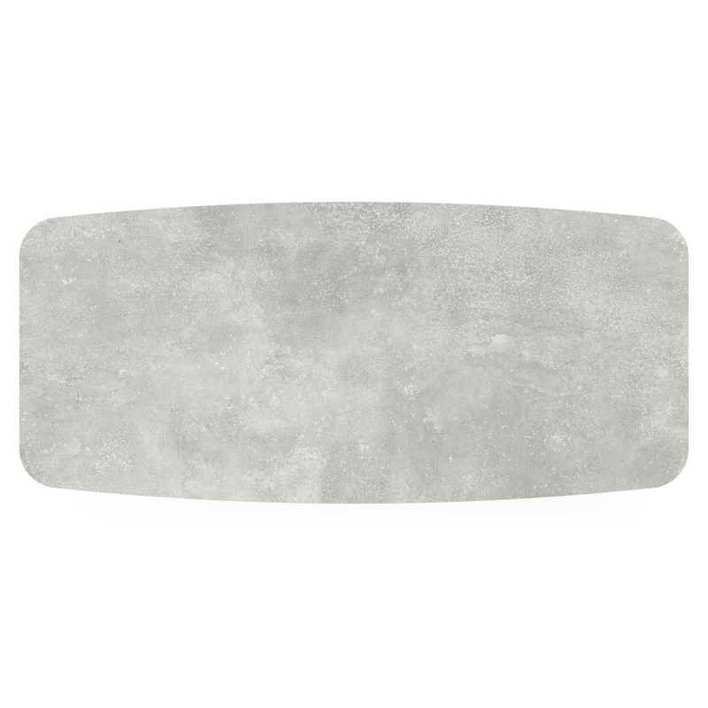 Pagino tuintafel bootvorm in beige aluminium en volkeramiek New York - L 255 x B 115 x H 73 cm