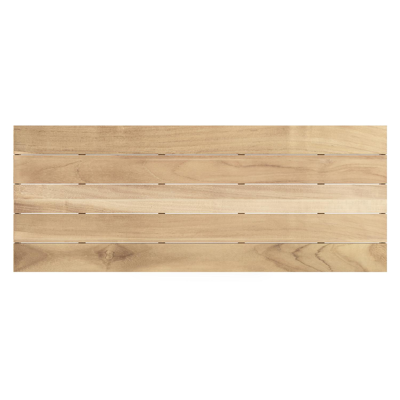 Nano tuintafel rechthoekig in beige aluminium en teak L 280 x B 110 x H 75 cm x H 75 cm