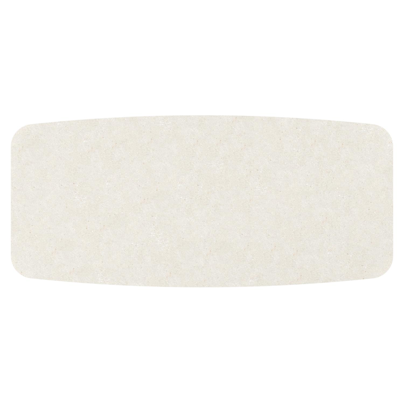 Orso tuintafel bootvorm in beige aluminium en volkeramiek Shilin - L 255 x B 115 x H 74.5 cm