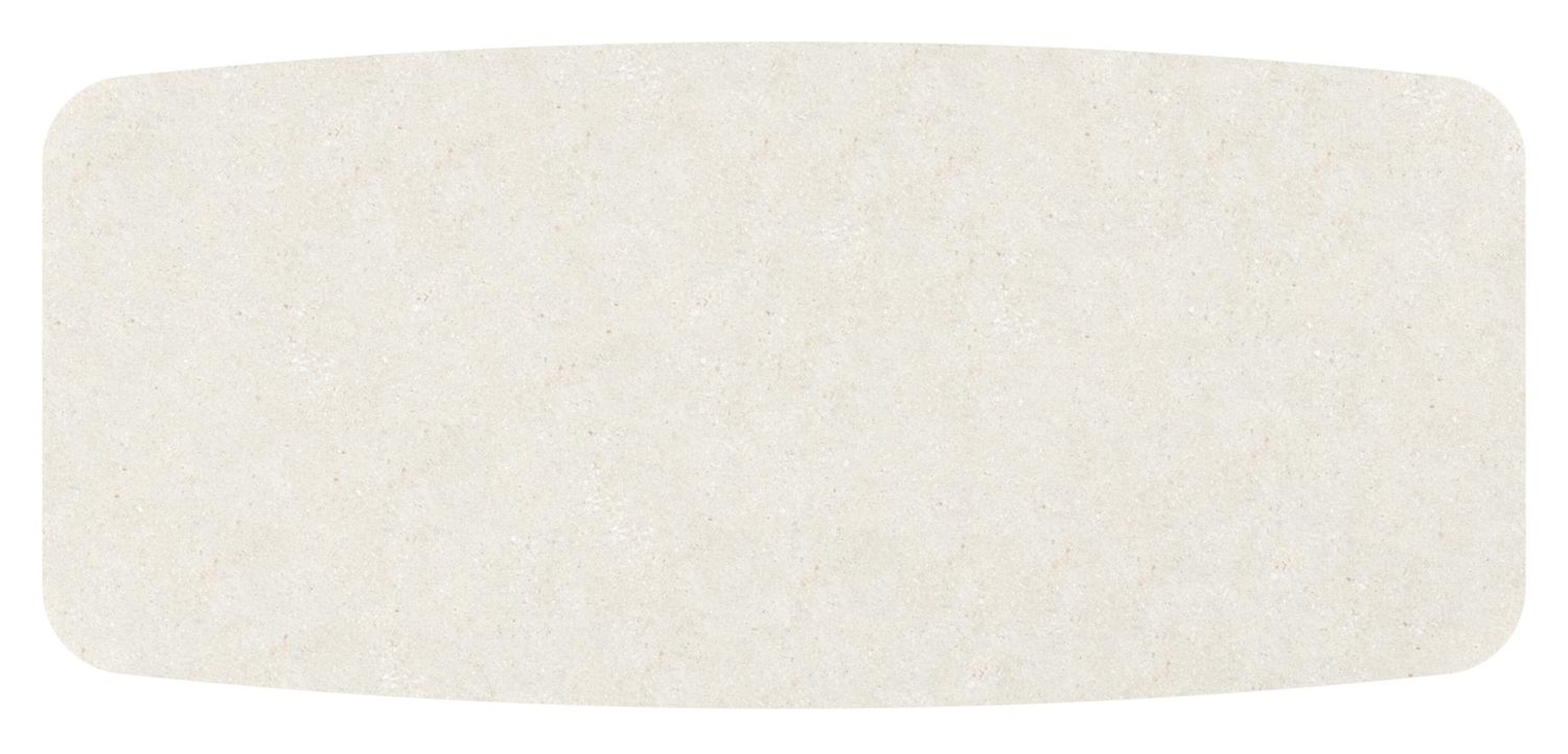 Orso tuintafel bootvorm in beige aluminium en volkeramiek Shilin - L 255 x B 115 x H 74.5 cm