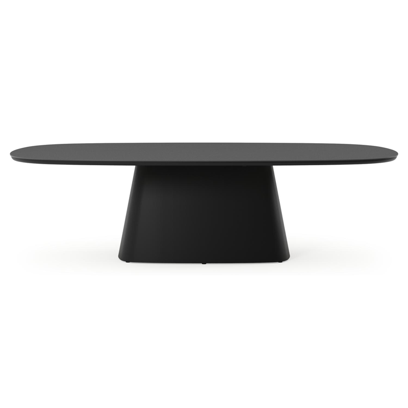 Amico tuintafel bombo xl in zwart aluminium en volkeramiek Nero Black - L 270 x B 148 x H 73.5 cm
