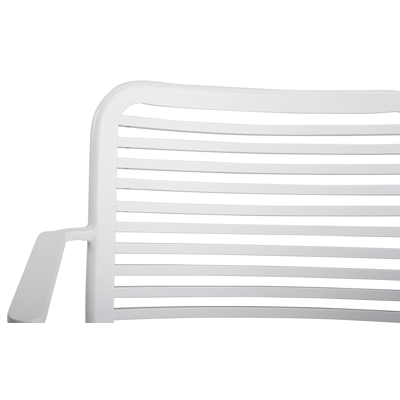 Fano loungezetel 1-zit in wit aluminium