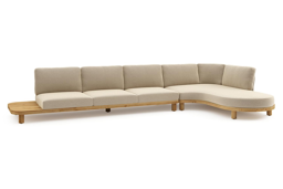 Chaise longue links + 3-zit