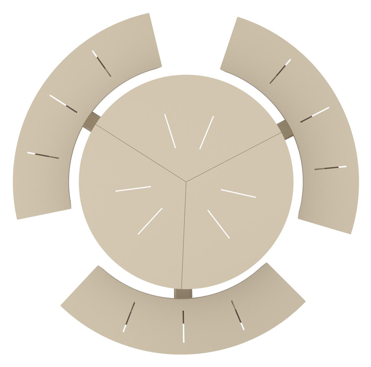 Rondino picknicktafel in beige aluminium - Dia. 207 x H. 71.5 cm