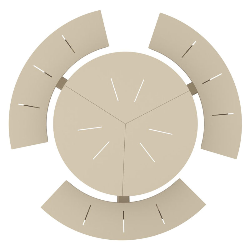 Rondino picknicktafel in beige aluminium - Dia. 207 x H. 71.5 cm