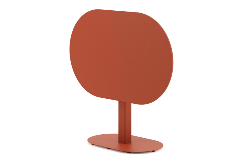 Table de jardin inclinable Teramo rectangulaire arrondie en aluminium brun rouille - Lg. 110 x Lrg. 70 x Haut. 74 cm