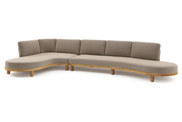 Chaise longue droite + 3 places organique