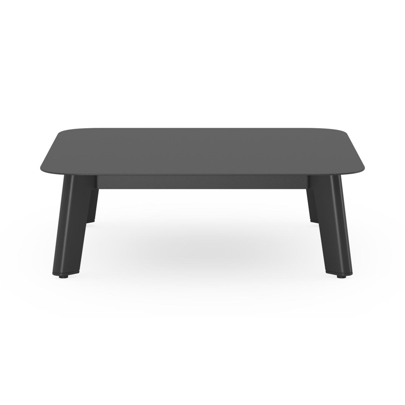 Mosa loungetafel in zwart aluminium - L 64 x B 64 x H 21 cm