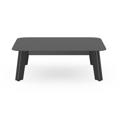 Mosa loungetafel in zwart aluminium - L 64 x B 64 x H 21 cm