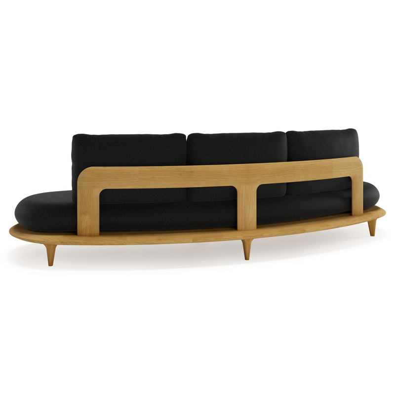 Bomero loungebank in teak met lopi baribal all weather sunbrella® luxe kussen