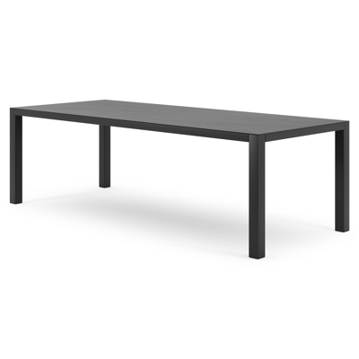 Como tuintafel in zwart aluminium en volkeramiek basalt black - L 240 x B 100 x H 75 cm