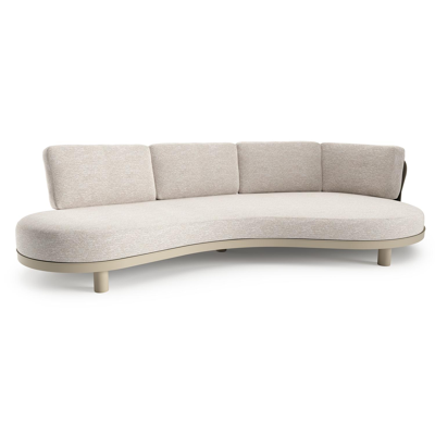 Donato loungebank in beige aluminium met tundra sand all weather sunbrella® luxe kussen