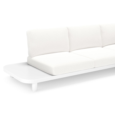 Donato loungehoek in wit aluminium met all weather solica Soul Optik kussen