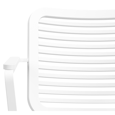 Fano stapelbare tuinstoel in wit aluminium