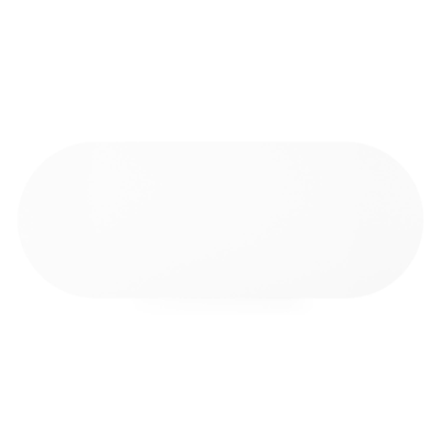 Organo tuintafel ovaal in wit aluminium en volkeramiek  arctic white - L 260 x B 100 x H 74 cm