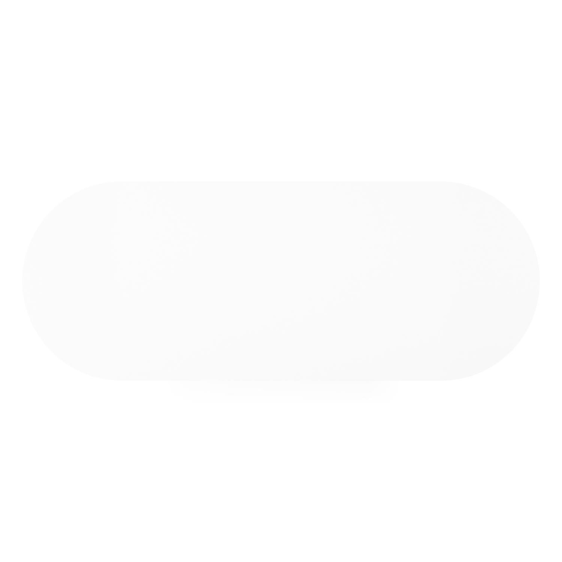 Organo tuintafel ovaal in wit aluminium en volkeramiek  arctic white - L 260 x B 100 x H 74 cm