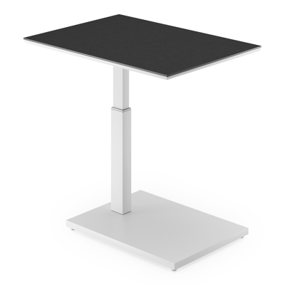 Cesano loungetafel rechthoekig in wit aluminium en volkeramiek Nero Black - L 70 x B 50 x H 44 cm