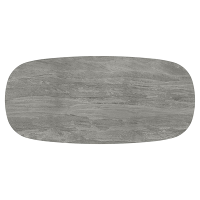 Amico tuintafel bombo in zwart aluminium en volkeramiek Aspen Grey - L 270 x B 125 x H 73.5 cm