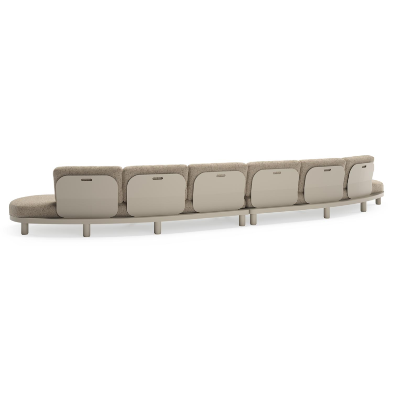 Donato loungebank in beige aluminium met all weather cosytica Bora Jungle kussen
