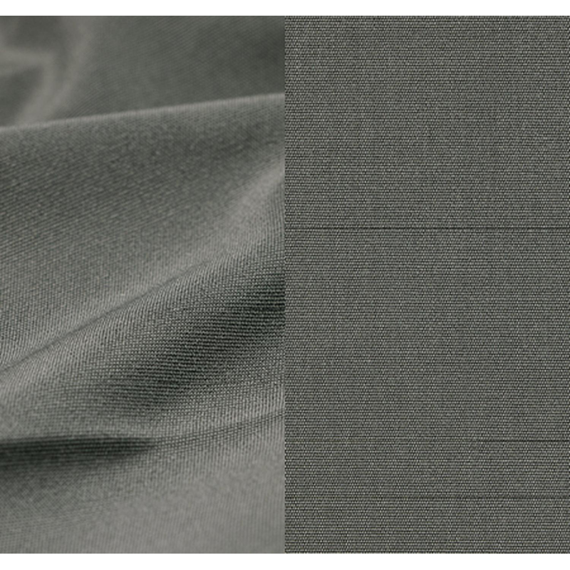 Avola zweefparasol met tiltfunctie in zwart aluminium met grijs sunbrella® premium parasoldoek - L1 300 x L2 300 cm (met voet)