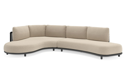 Chaise longue rechts + 2-zit