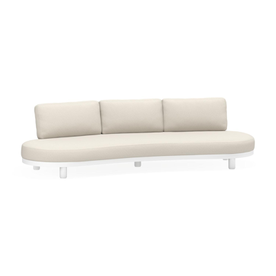 Donato organische loungebank 3-zit in wit aluminium met lopi marble all weather sunbrella® luxe kussen