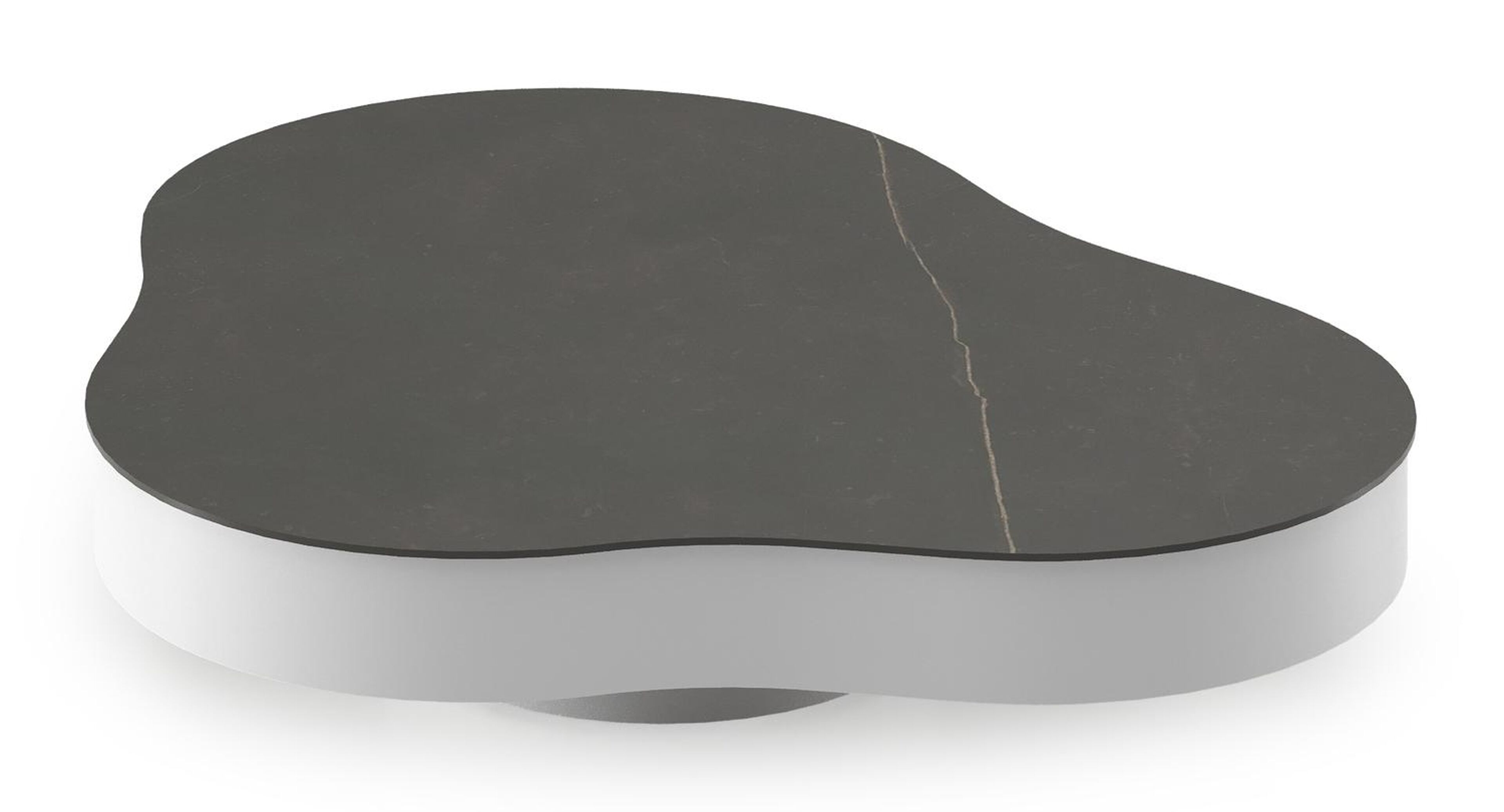 Lomano loungetafel cloud in wit aluminium en volkeramiek Calatorao - L 131 x B 108 x H 25 cm