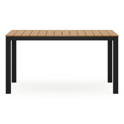 Toma tuintafel in zwart aluminium en polywood - L 140 x B 80 x H 72,5 cm