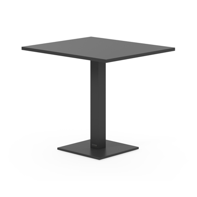 Callas tuintafel in zwart aluminium - L 70 x B 80 x H 73 cm
