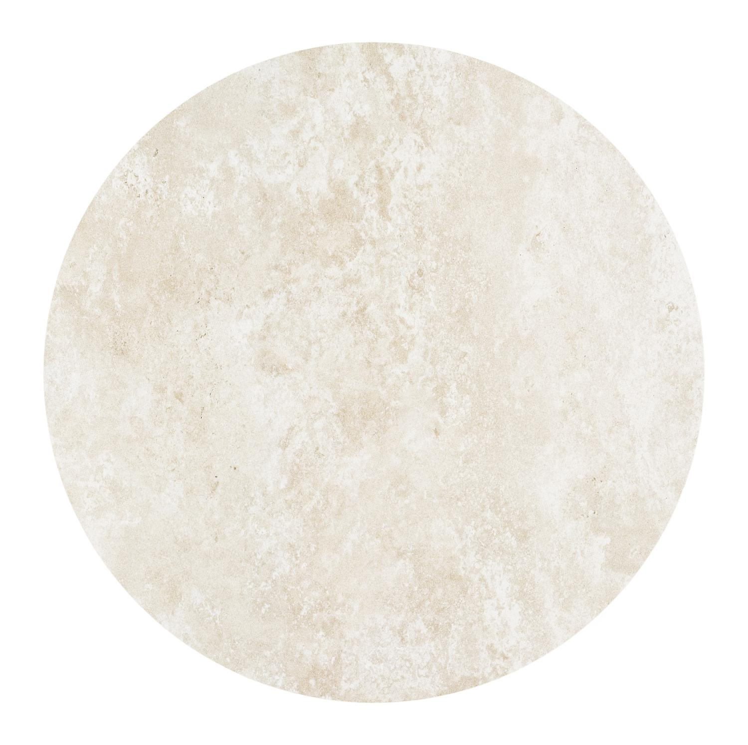 Fano loungetafel rond in wit aluminium en volkeramiek Rapolano - Dia. 85 x H 55 cm