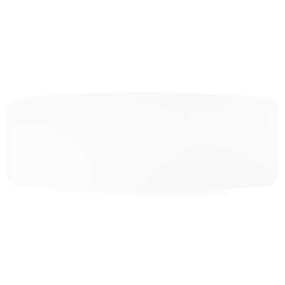 Pagino tuintafel bootvorm in beige aluminium en volkeramiek Arctic White - L 315 x B 115 x H 73 cm