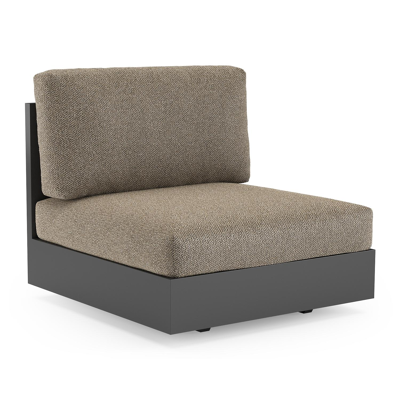 Fauteuil de jardin Como en aluminium noir et coussins en all weather cosytica madagascar burch