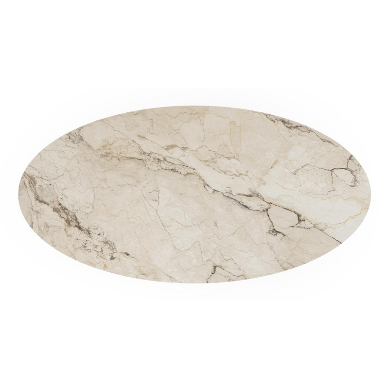 Fano tuintafel ovaal in zwart aluminium en volkeramiek colorado dunes - L 288 x B 148 x H 75 cm