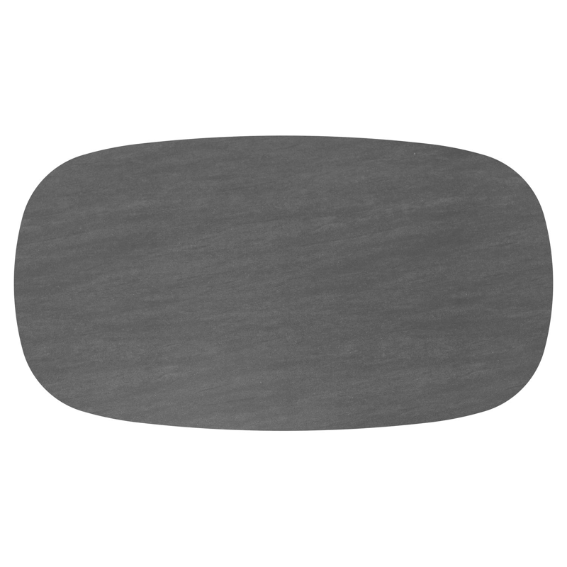 Amico tuintafel bombo xl in beige aluminium en volkeramiek Basalt Black - L 270 x B 148 x H 73.5 cm